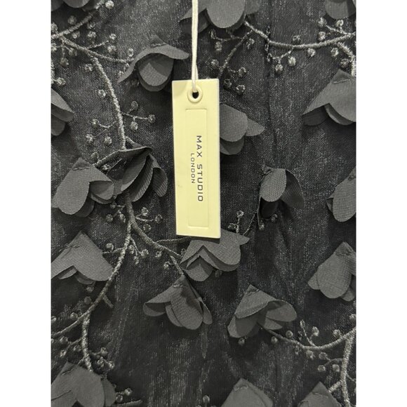 MAX STUDIO Women Floral Black Dress MEDIUM - Picture 6 of 7